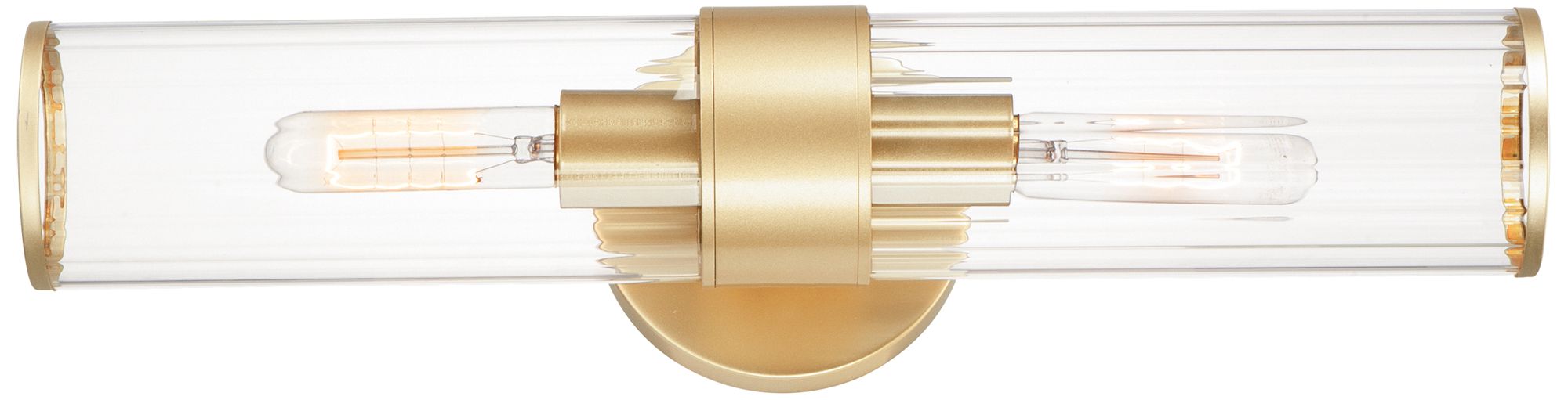 Crosby 2-Light 5" Wide Satin Brass Wall Sconce