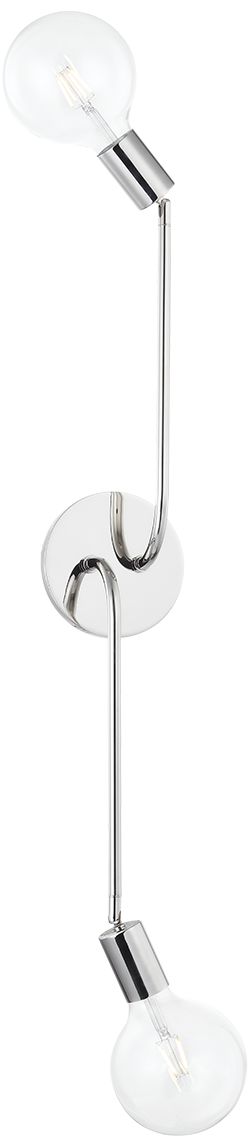 Mitzi Blakely 14" Polished Nickel 2 Light Wall Sconce