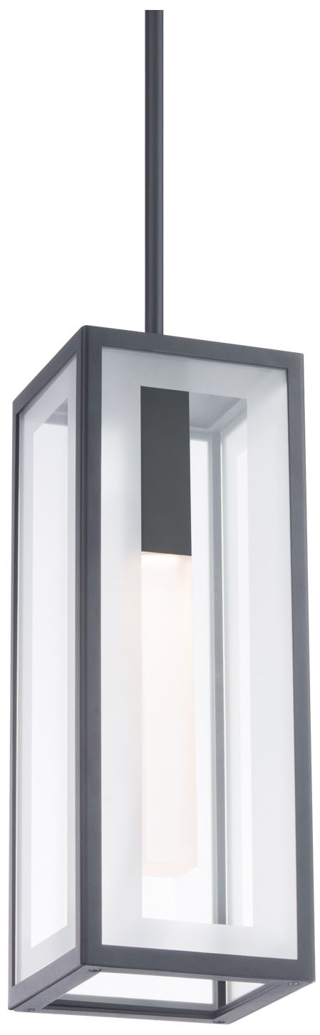 Cambridge 15.88"H x 5.5"W 1-Light Outdoor Pendant in Black