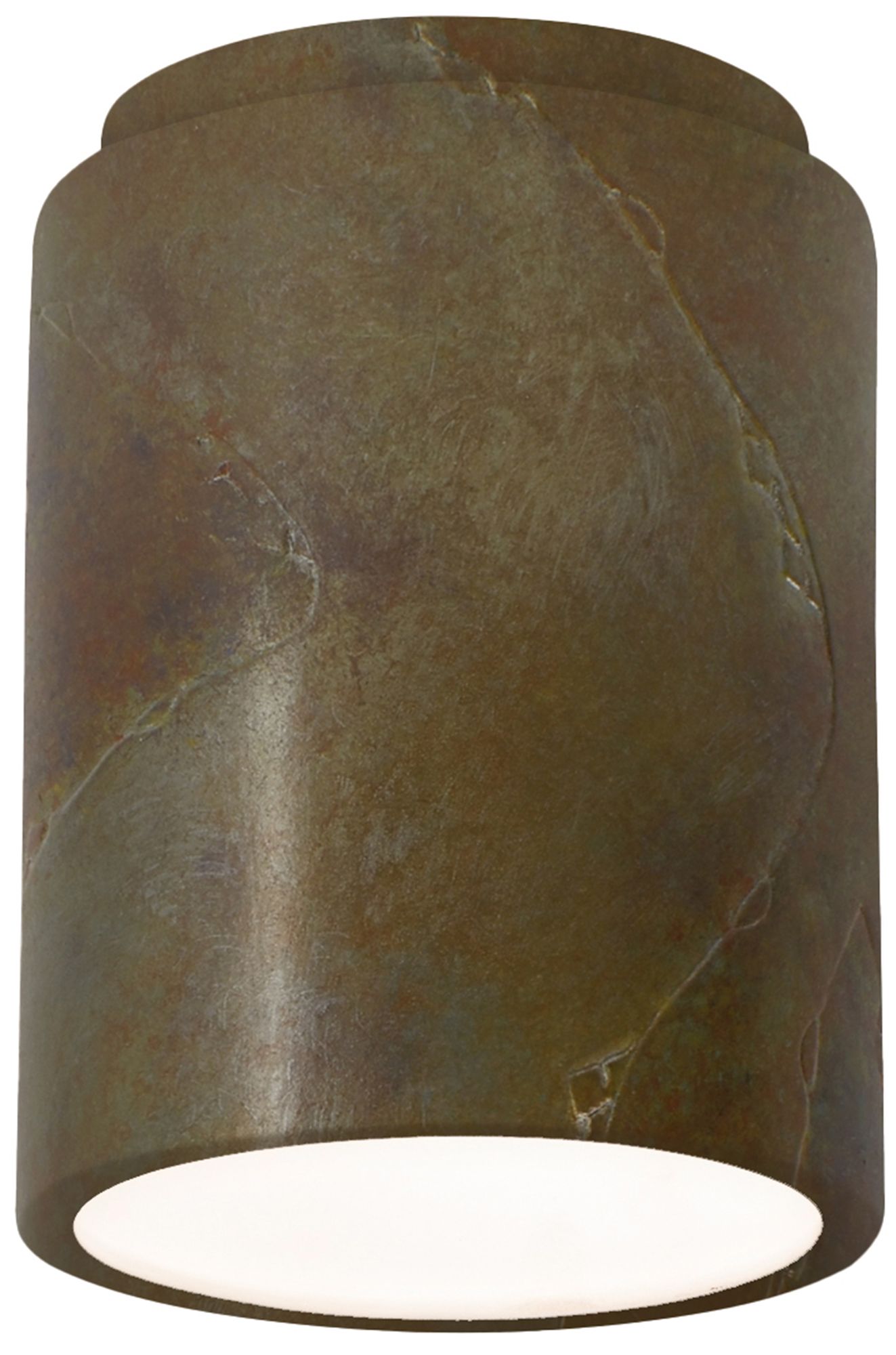 Radiance 6.5" Ceramic Cylinder Tierra Flush-Mount