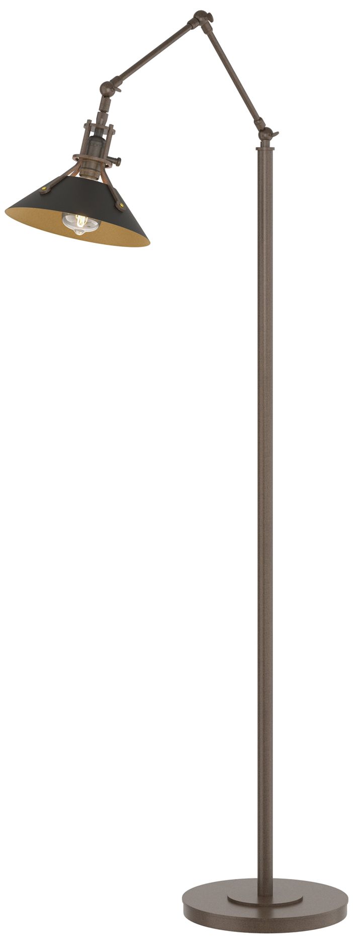 Henry Floor Lamp - Bronze Finish - Black Accents