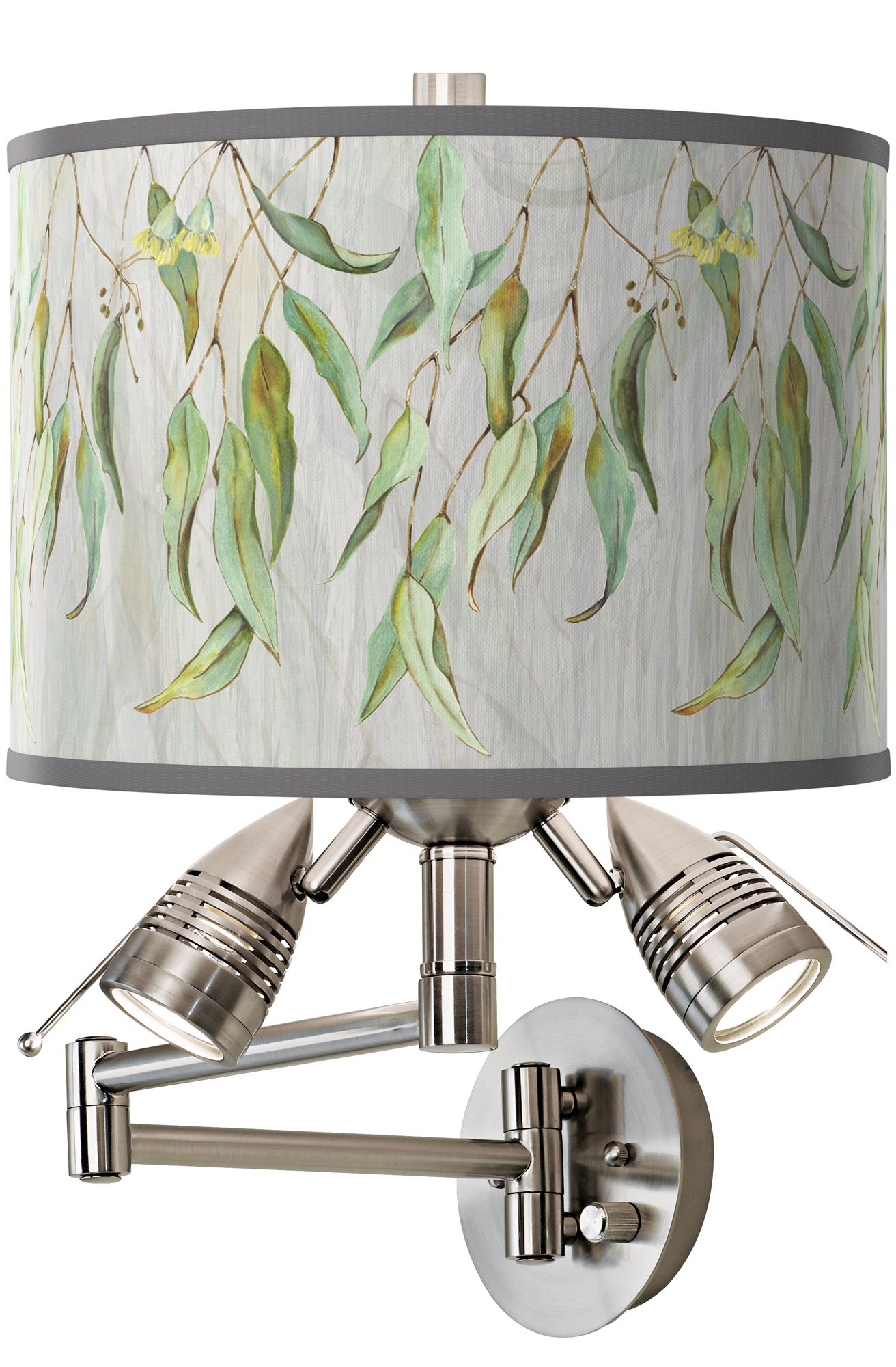 Eucalyptus Giclee Plug-In Swing Arm Wall Lamp