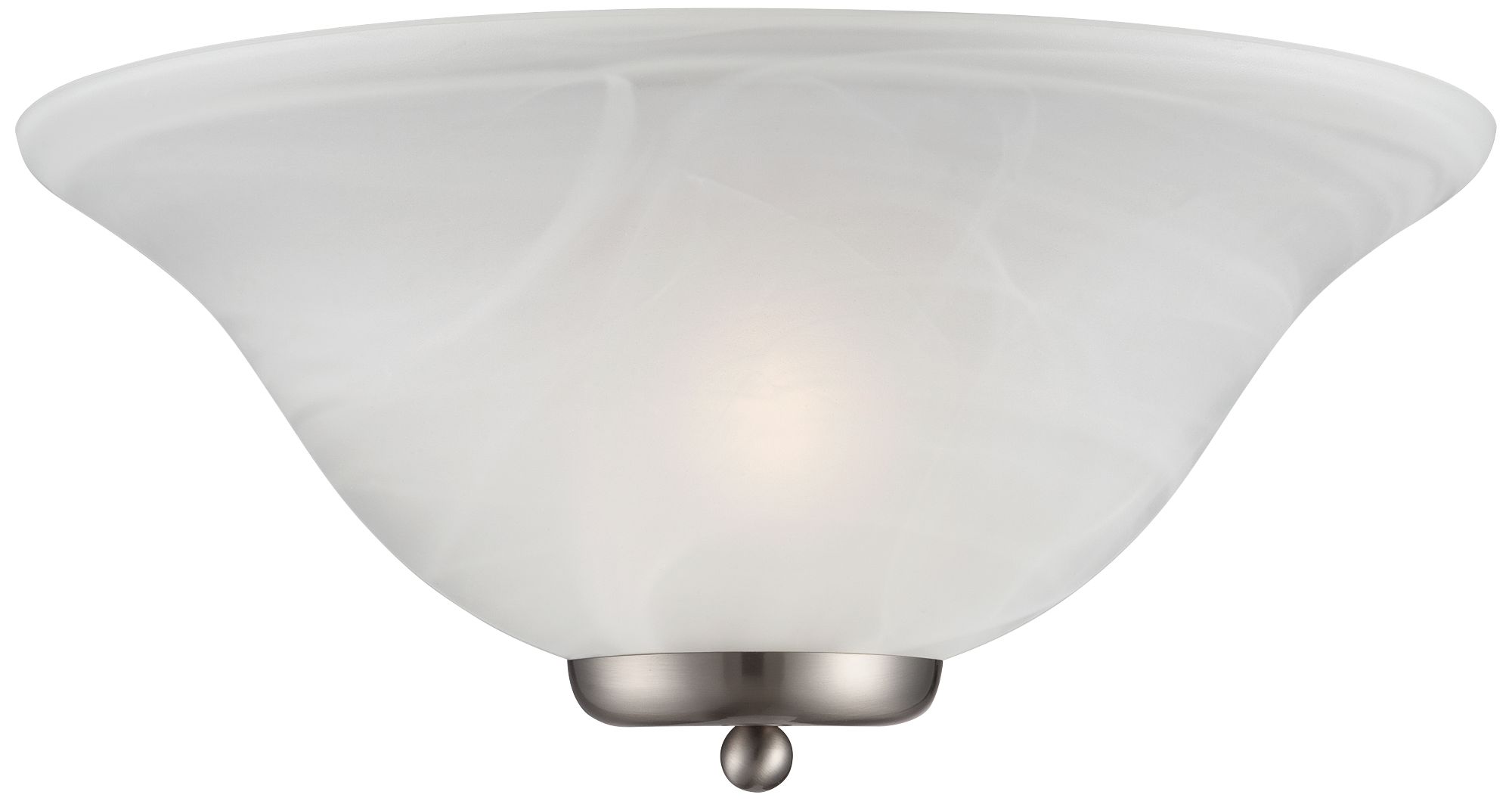 Ballerina; 1 Light; Wall Sconce; Brushed Nickel with Alabaster Glass