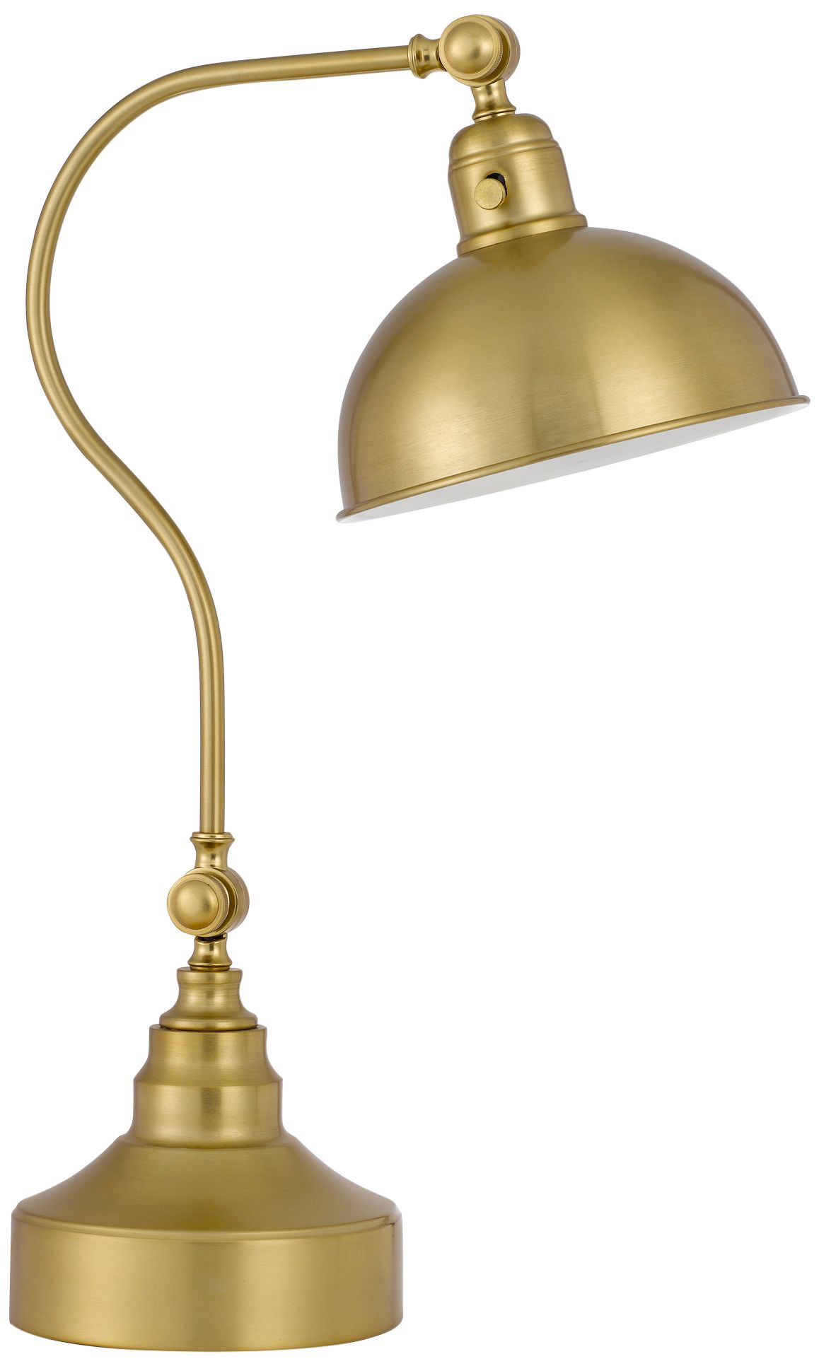 Simpson Antique Brass Adjustable Downbridge Desk Lamp