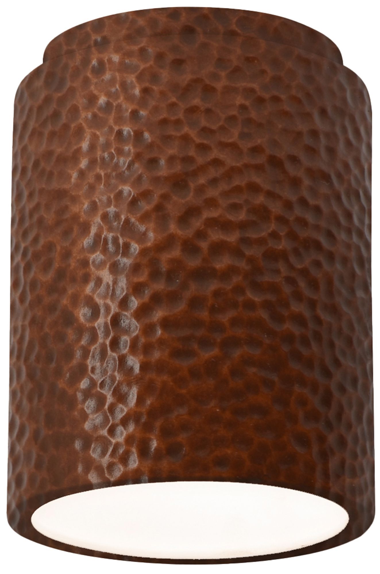 Radiance 6.5" Ceramic Cylinder Copper Outdoor Flush-Mount