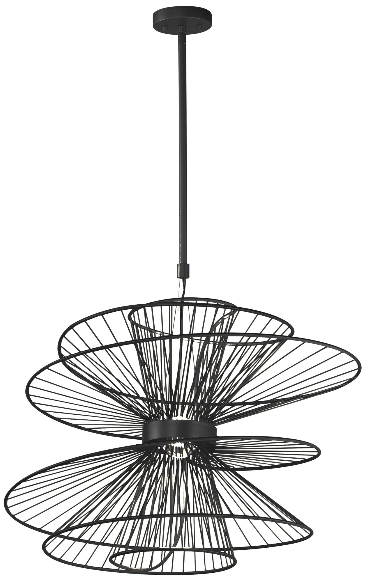 Zeta 2-Light 26" Wide Black Pendant Light