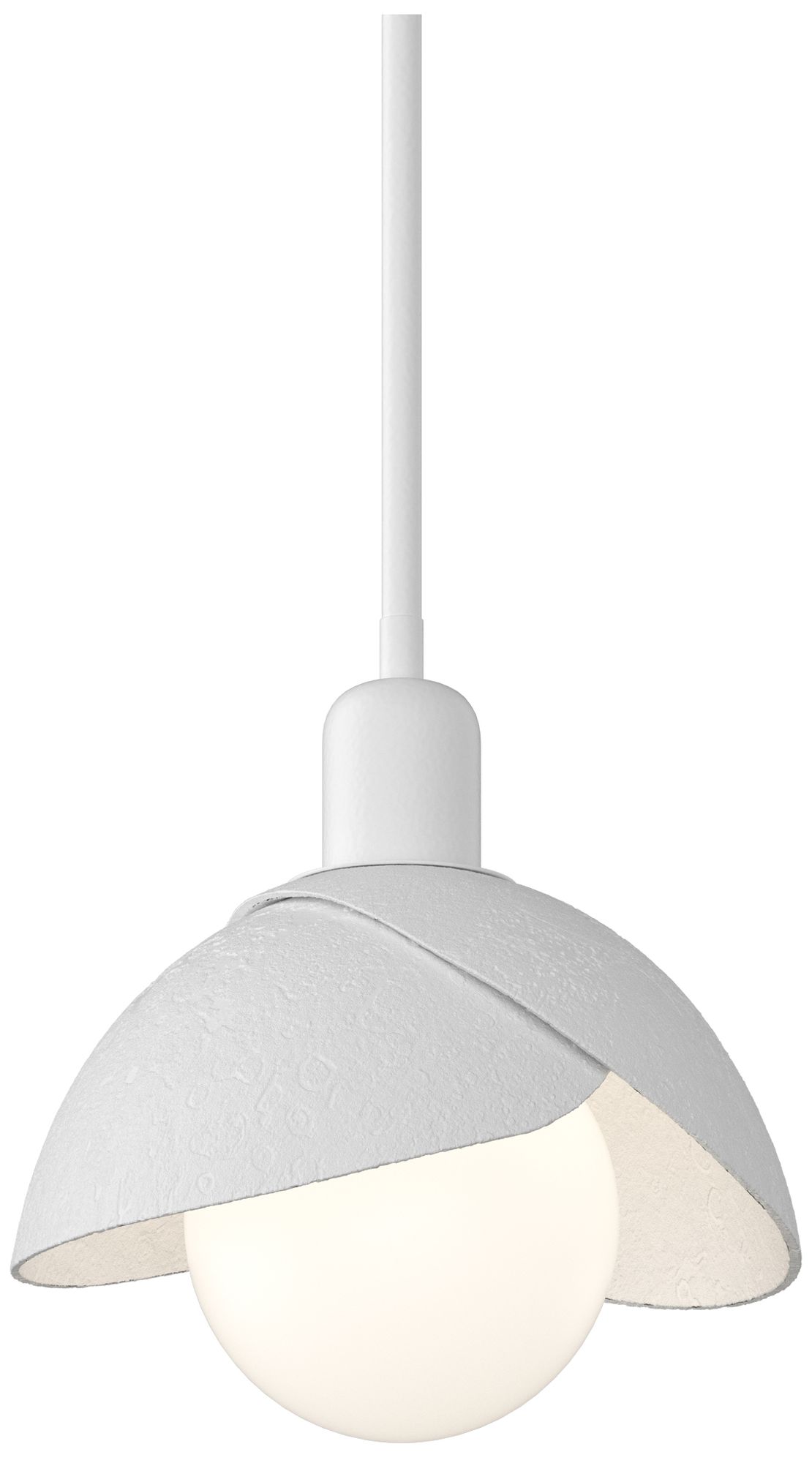 Brooklyn 9.4" Wide White Mini Pendant With Double Shade