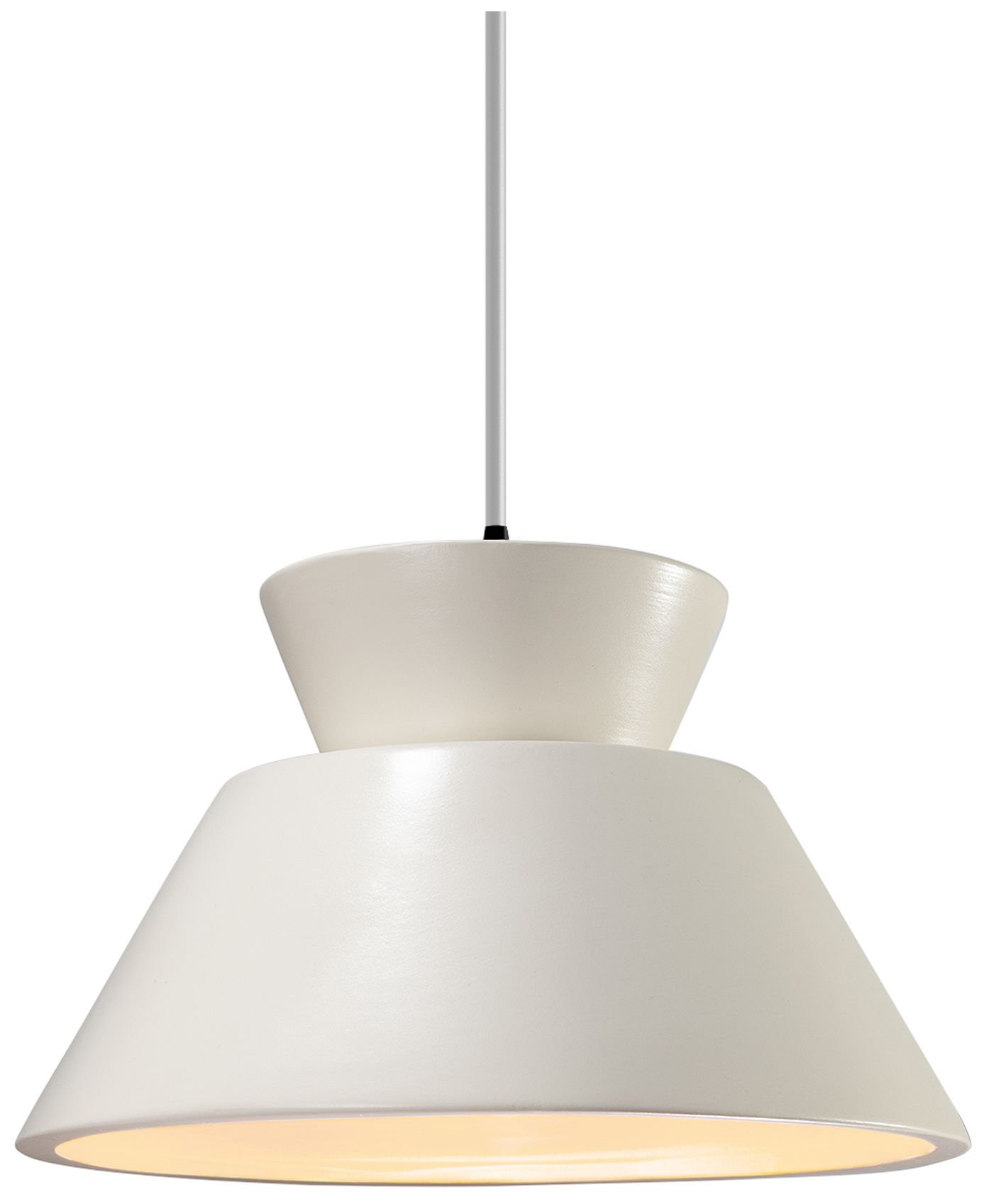 Radiance - Trapezoid 1-Light Pendant - LED - White - Matte Black