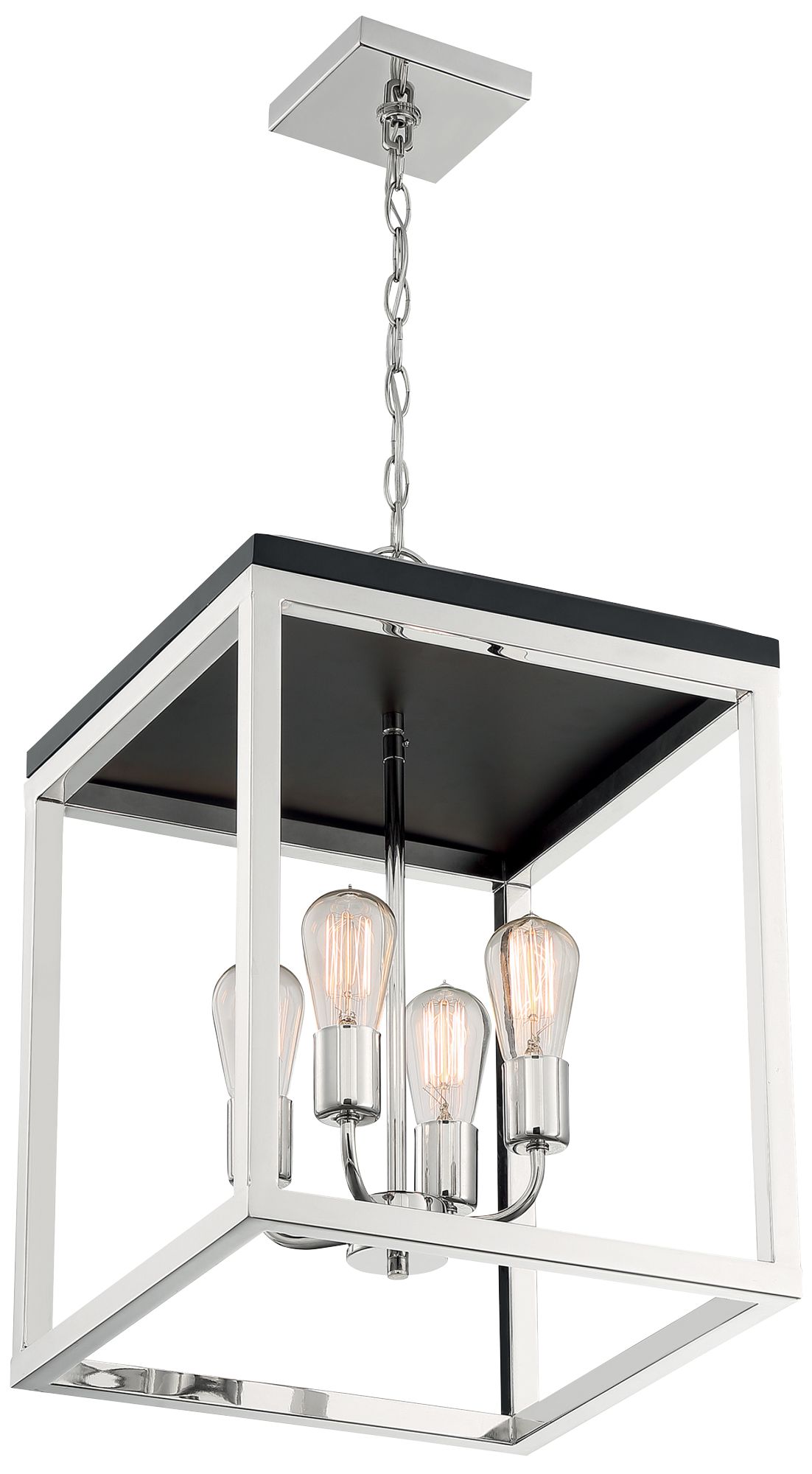 Cakewalk; 4 Light; Pendant Fixture; Polished Nickel Finish