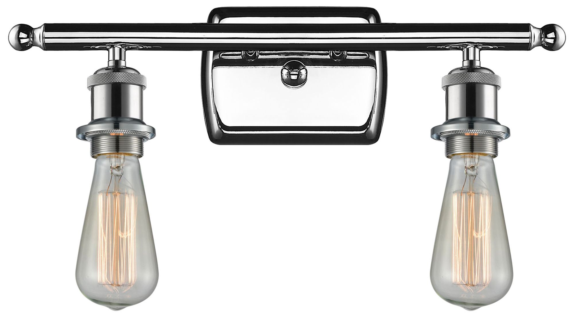 Bare Bulb 2 Light 16" LED Bath Light - Polished Chrome