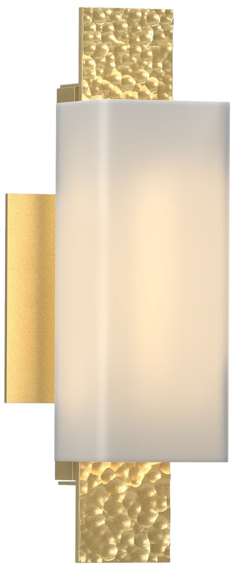 Oceanus 12.5" High Modern Brass Sconce With Opal Glass Shade