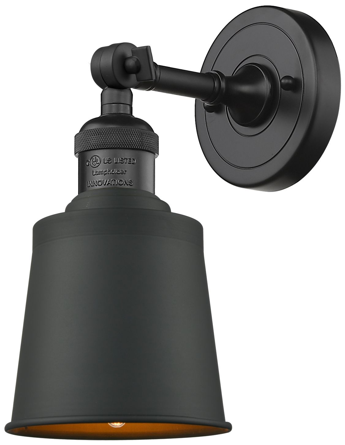 Franklin Restoration Addison 5" Matte Black Sconce