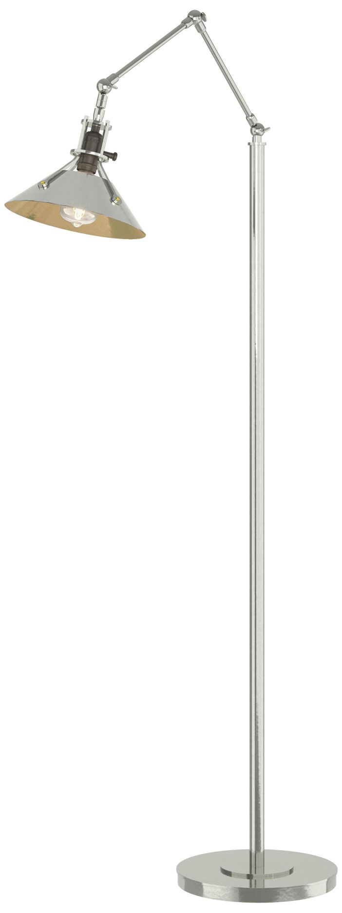 Henry Floor Lamp - Sterling Finish - Sterling Accents