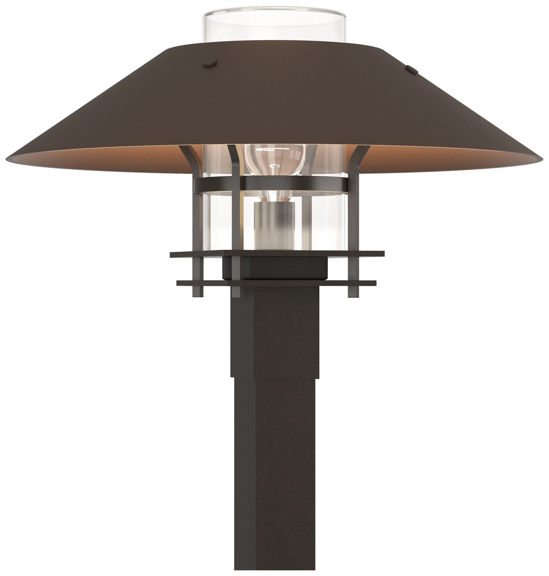 Henry 15.8"H Bronze Accented Oiled Bronze Outdoor Post Light w/ Clear