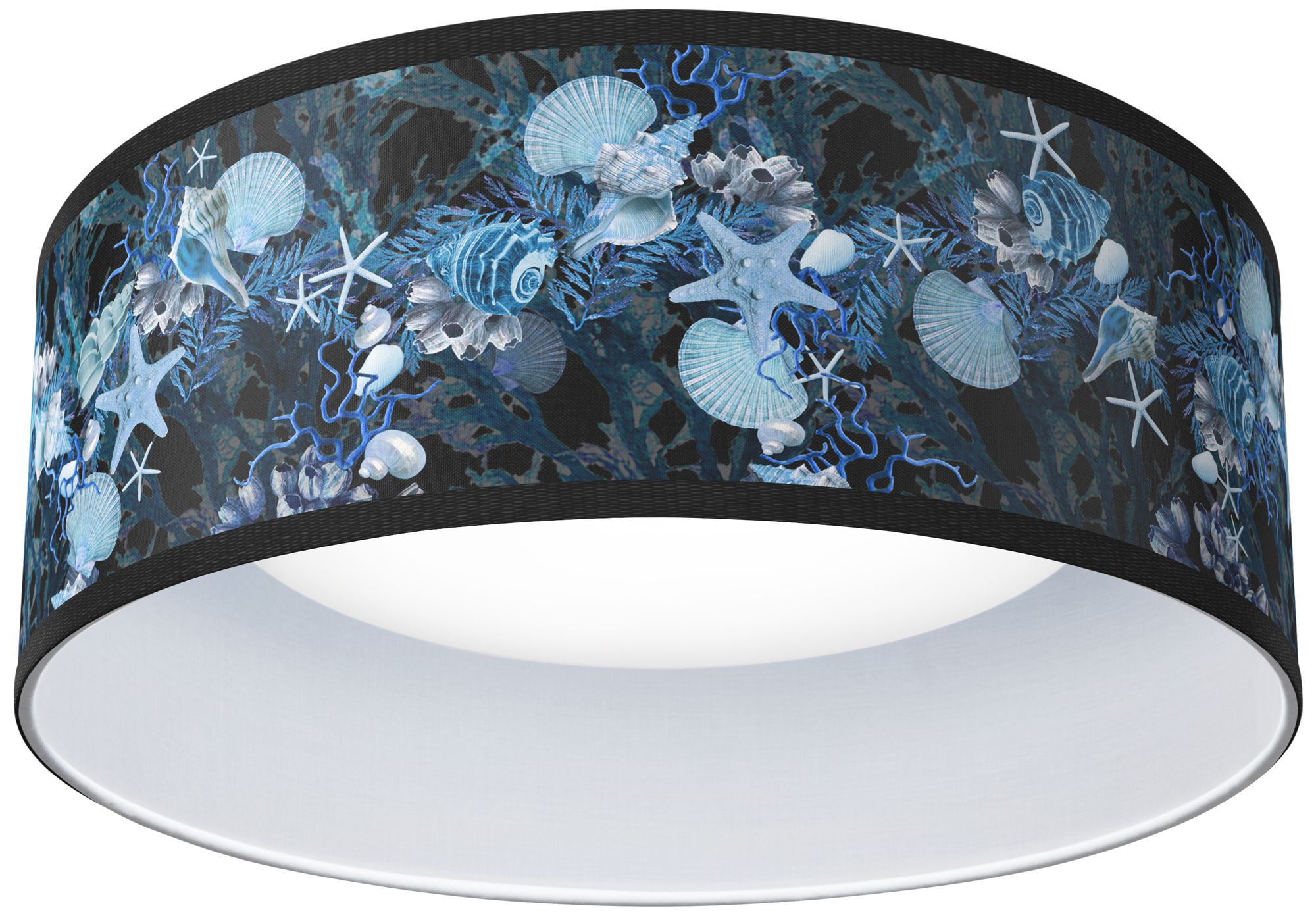 Levine Blue Seas 11"W White LED Ceiling Light