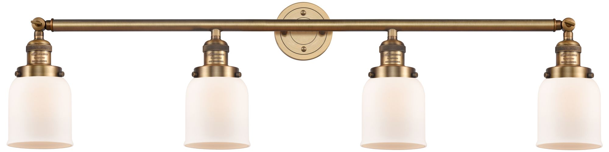 Bell 4 Light 42" LED Bath Light - Brushed Brass - Matte White Shade