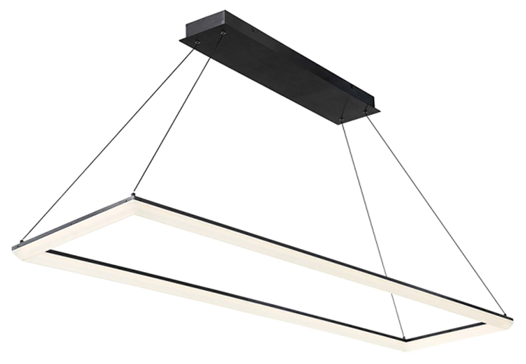 Frame 1.26"H x 58"W 1-Light Pendant in Black