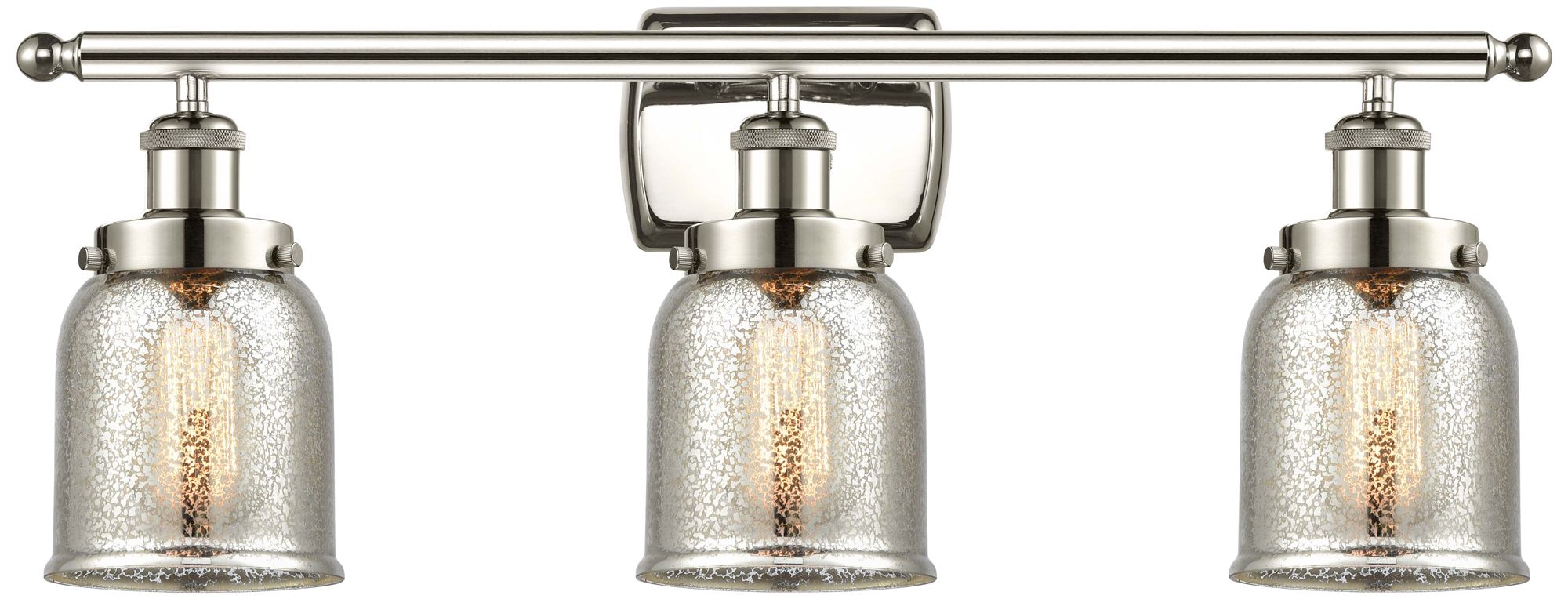 Ballston Urban Bell 5" 3 Light 26" Bath Light - Polished Nickel -