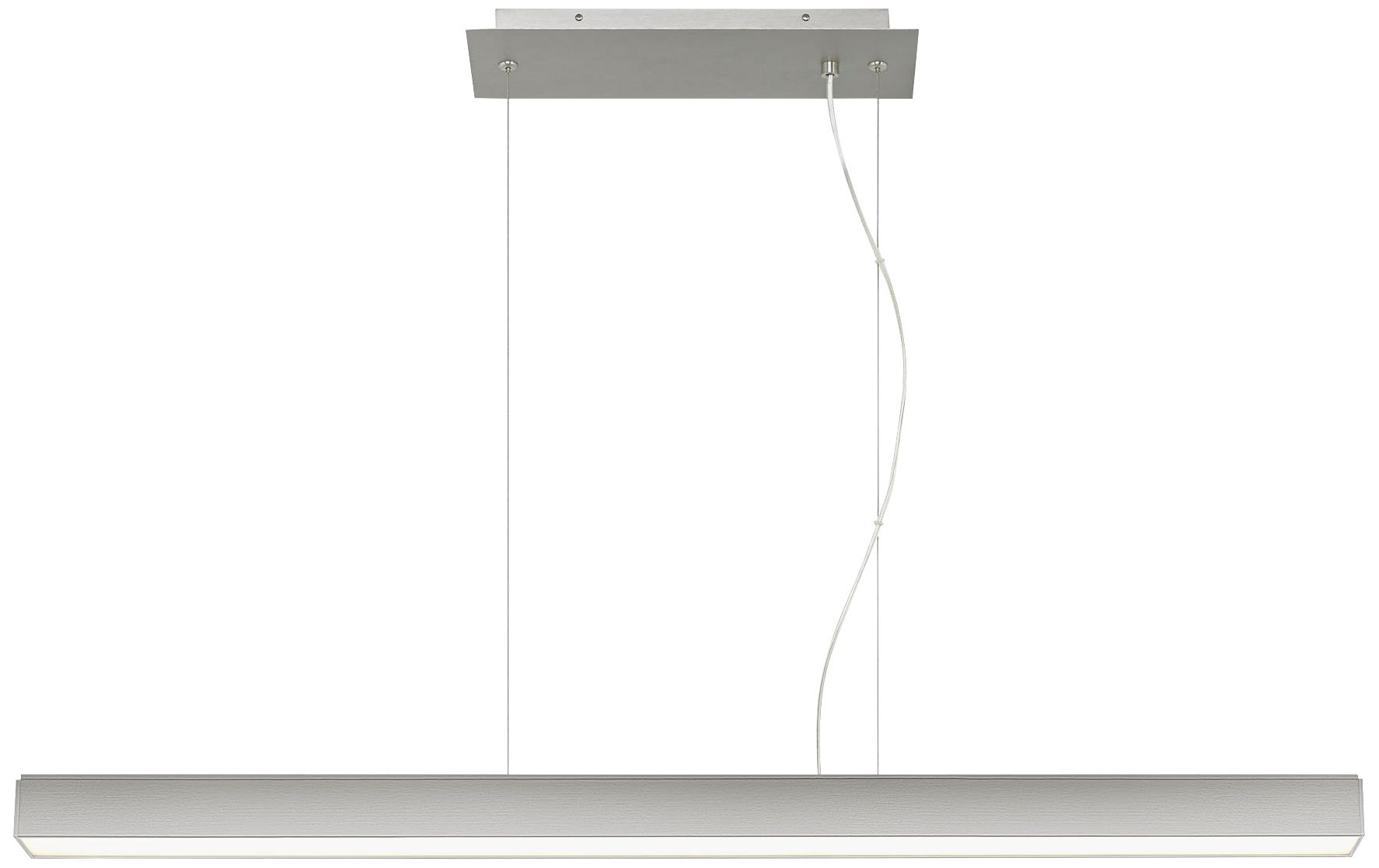 Knox 45 1/4"W Satin Nickel LED Kitchen Island Light Pendant