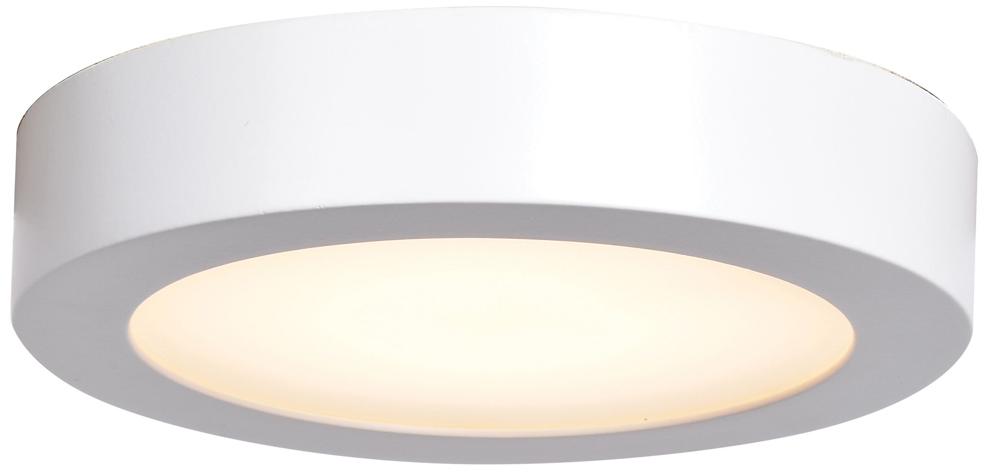 Ulko Exterior Outdoor Flush Mount - Small - White Finish, Frosted Acrylic