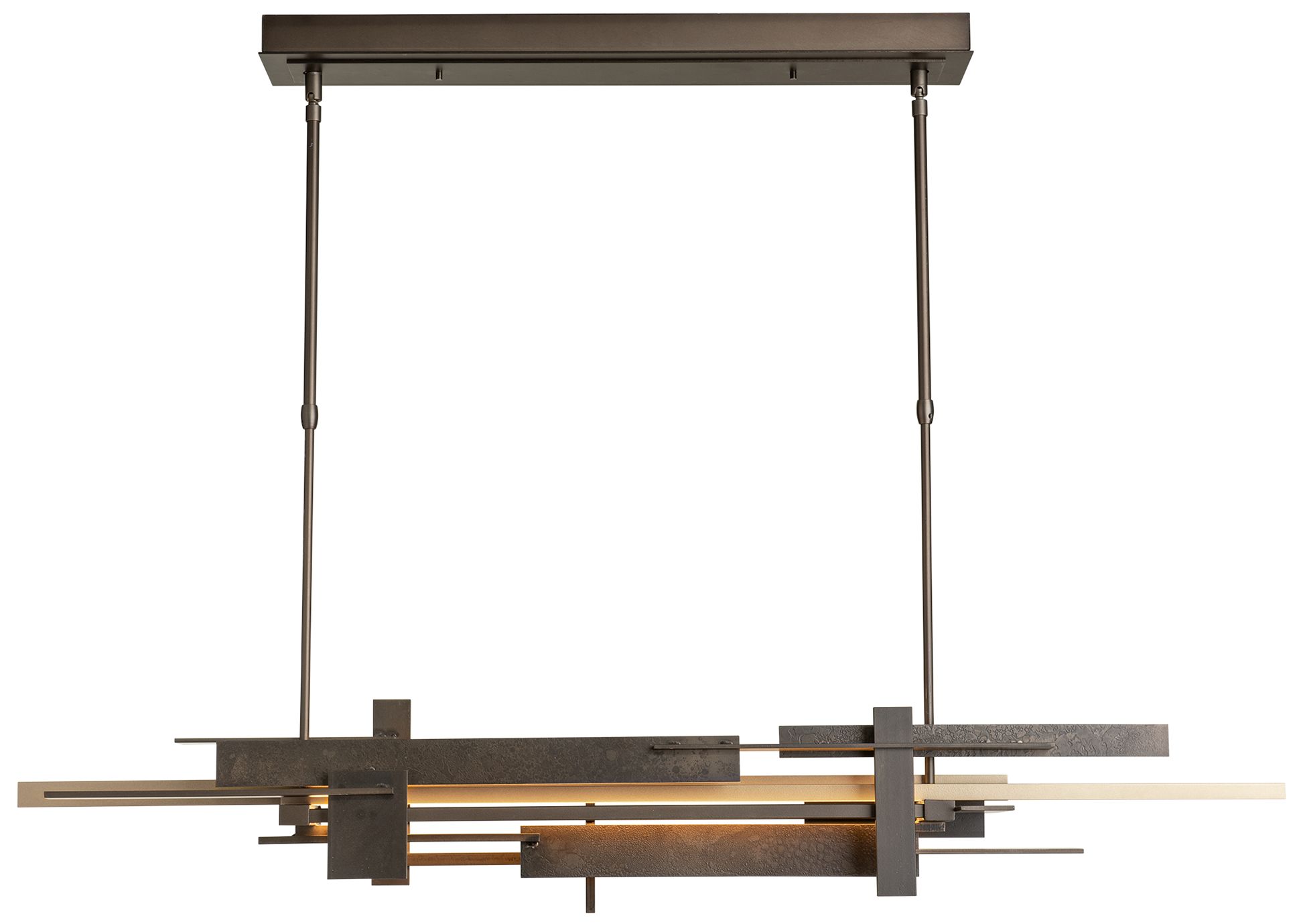 Planar 48.3" Dark Smoke & Soft Gold Short LED Pendant