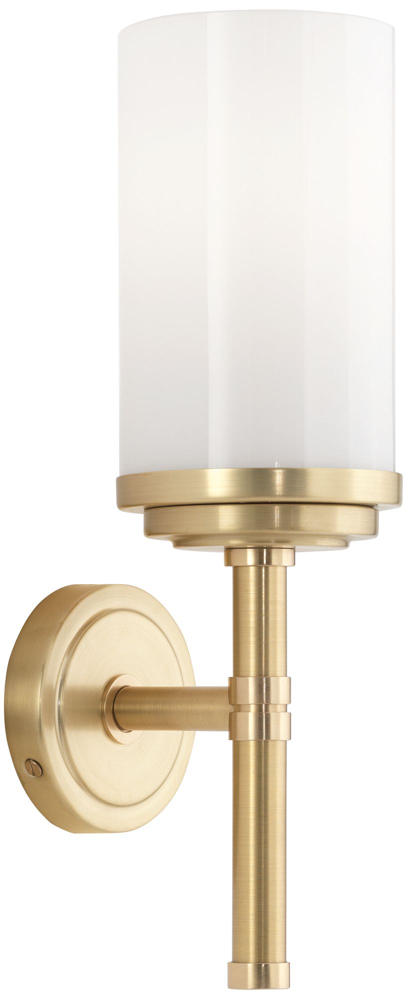 Robert Abbey Halo 13" Sconce Brass Finish With Cased White Glass Shade