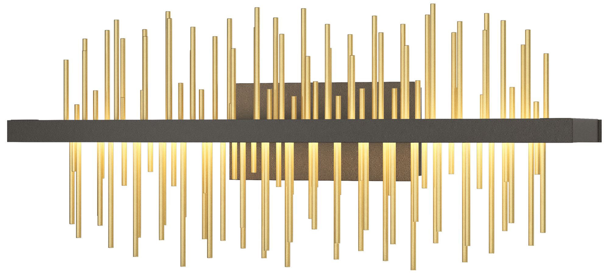 Gossamer 11.5" High Modern Brass Accented Dark Smoke LED Sconce