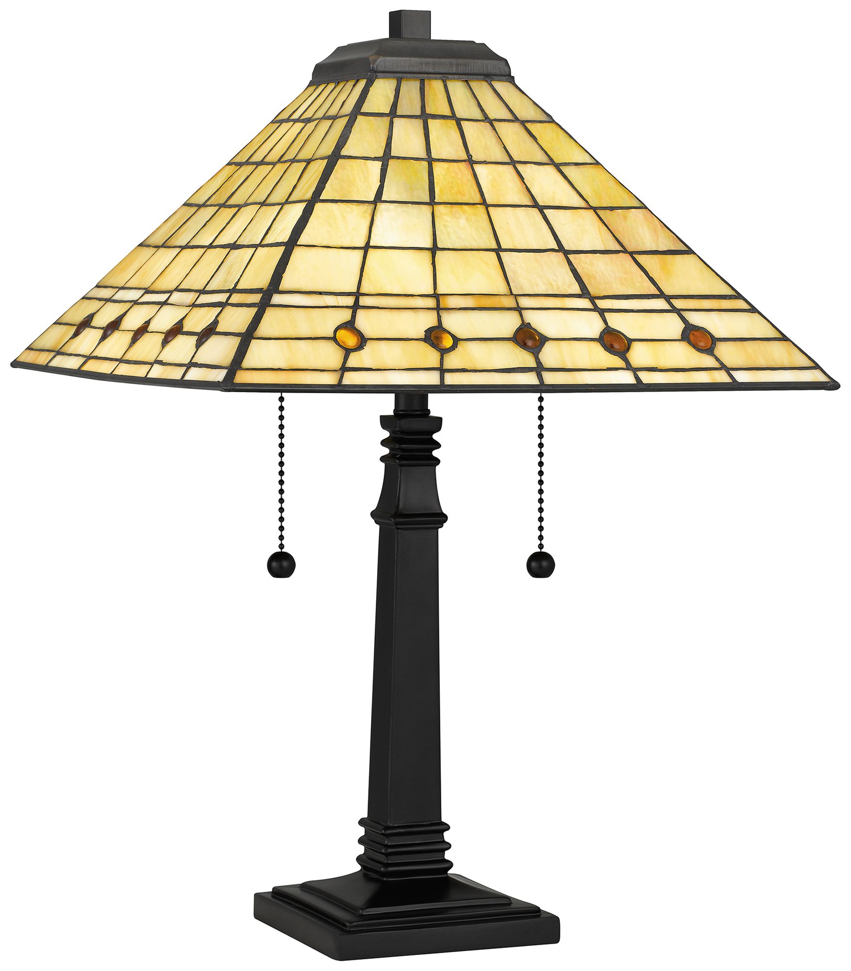 Braden 2-Light Matte Black Table Lamp