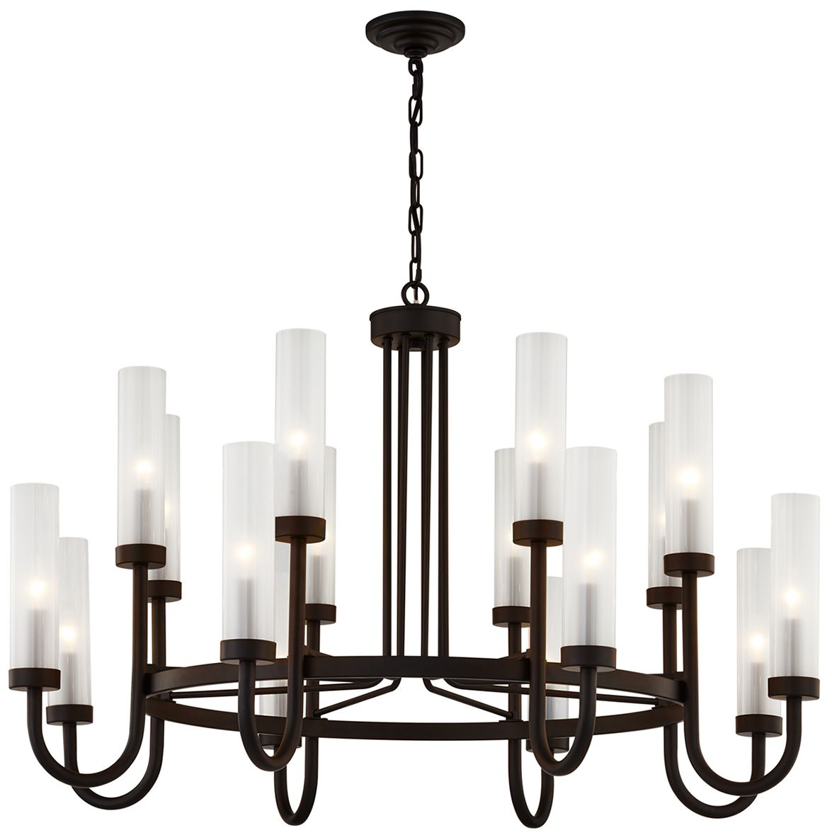 Anchor 42 1/2" Wide Dark Bronze 16-Light Chandelier