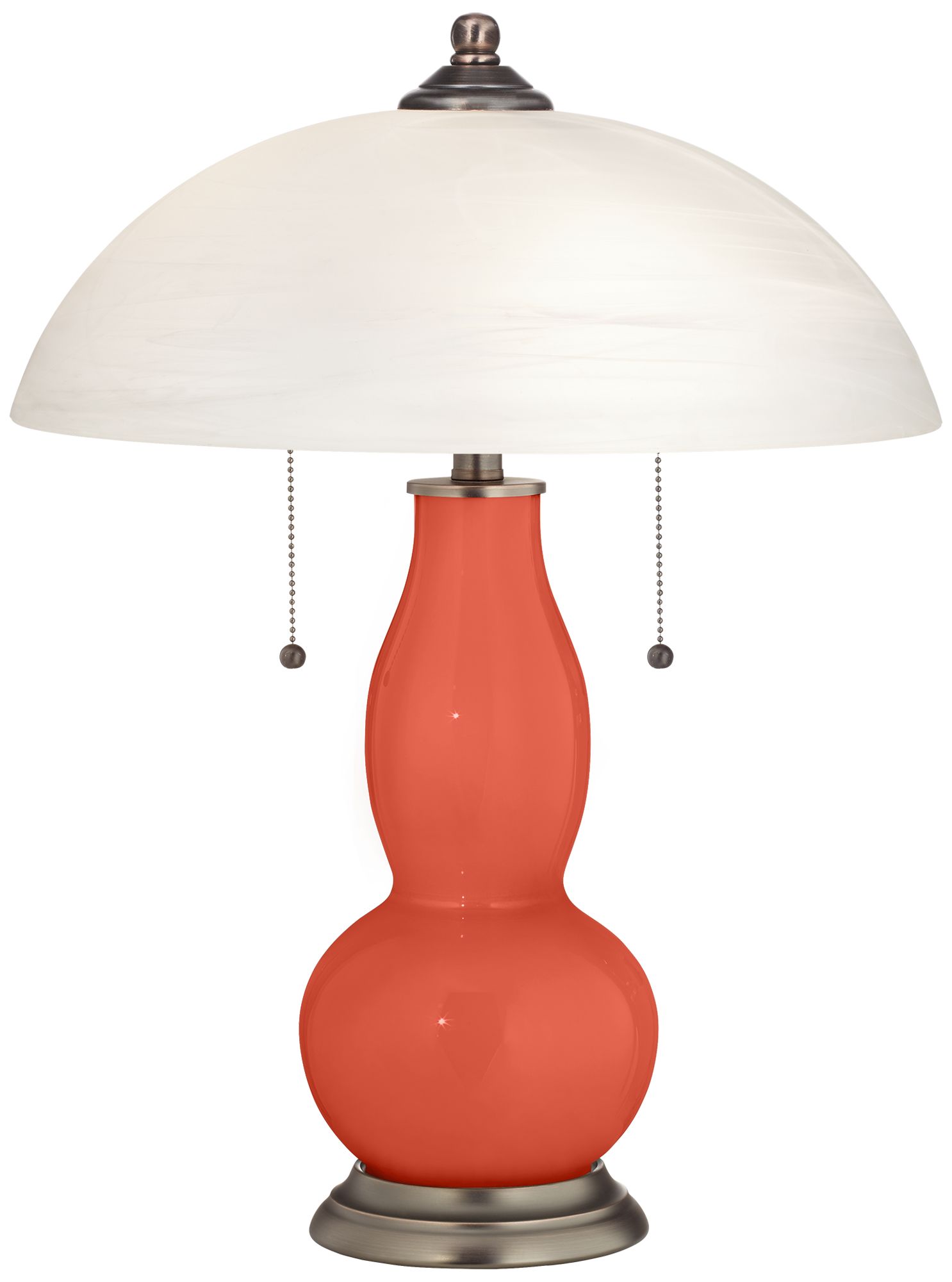 Koi Gourd-Shaped Table Lamp with Alabaster Shade
