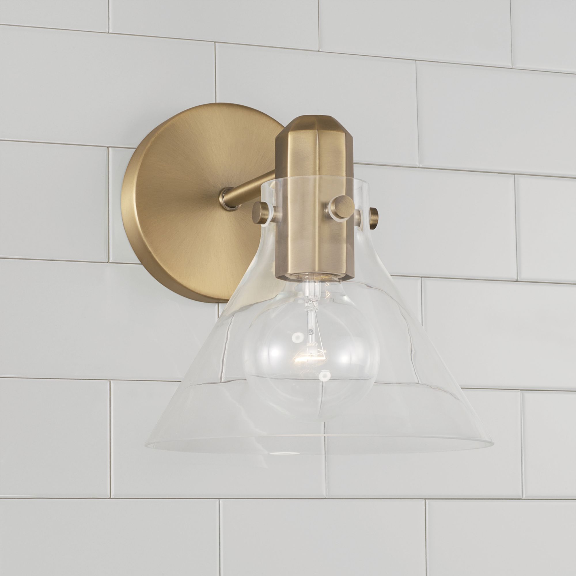 Capital Greer 9" High Aged Brass Wall Sconce