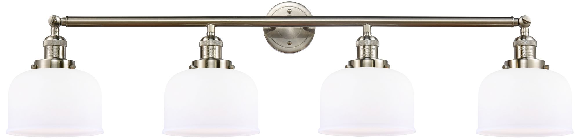 Bell 4 Light 44" LED Bath Light - Brushed Satin Nickel - Matte White S