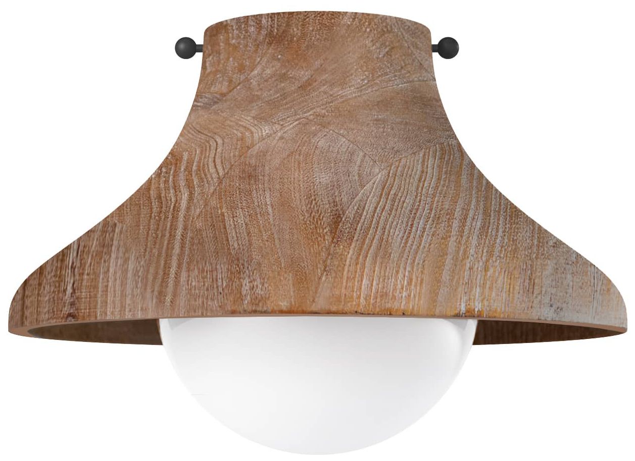 Coastal Living Surfside Wood Flush Mount (Natural) 9.25 Height