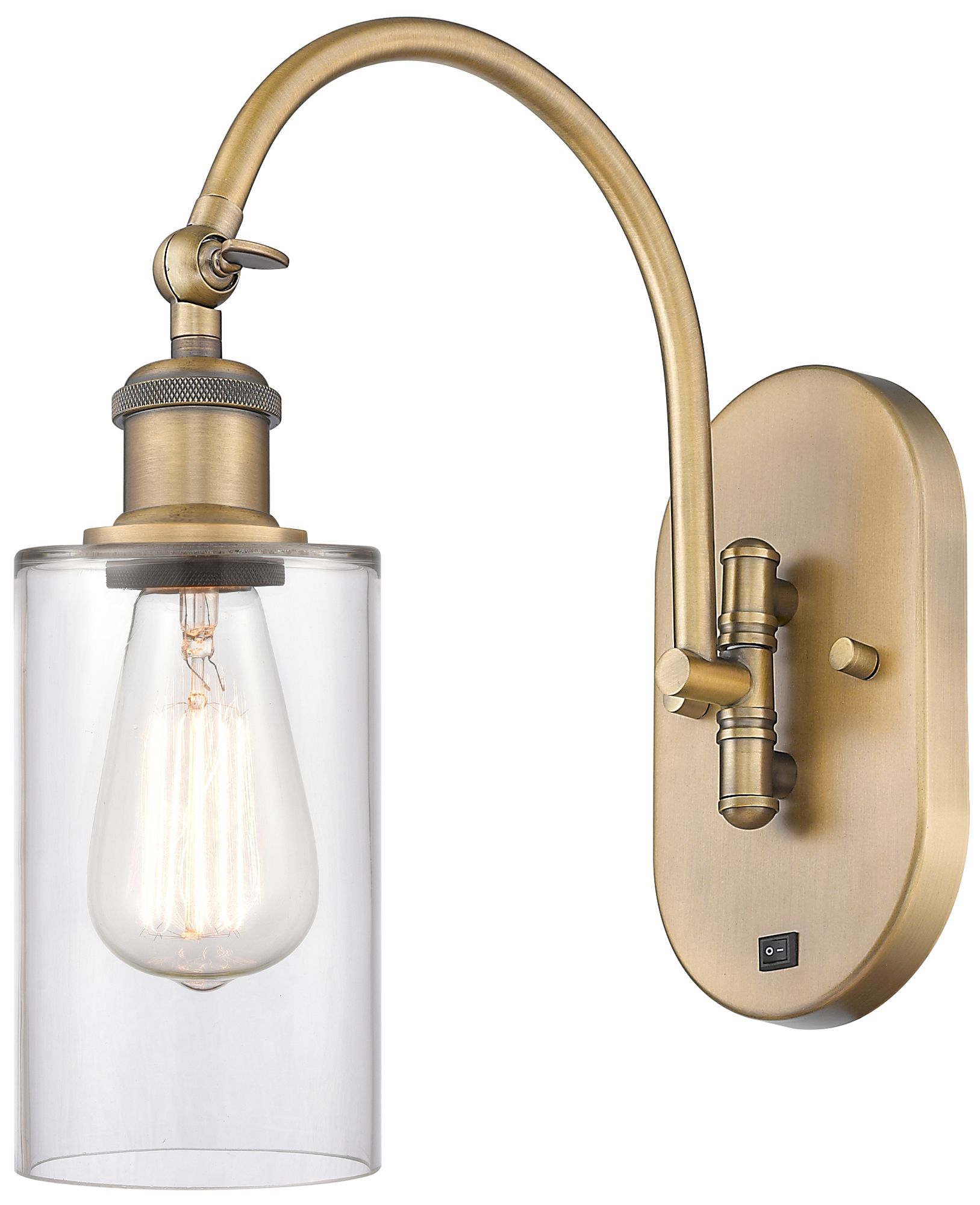 Ballston Clymer 5" LED Sconce - Brass Finish - Clear Shade