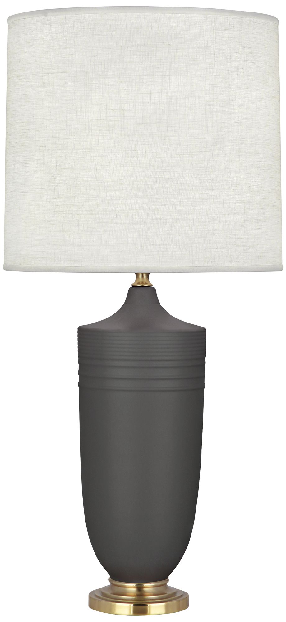 Michael Berman Hadrian Brass and Ash Ceramic Table Lamp