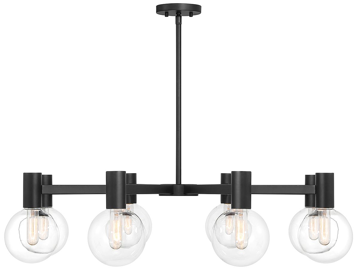 Savoy House Essentials Wright 40" Wide Matte Black 8-Light Chandelier