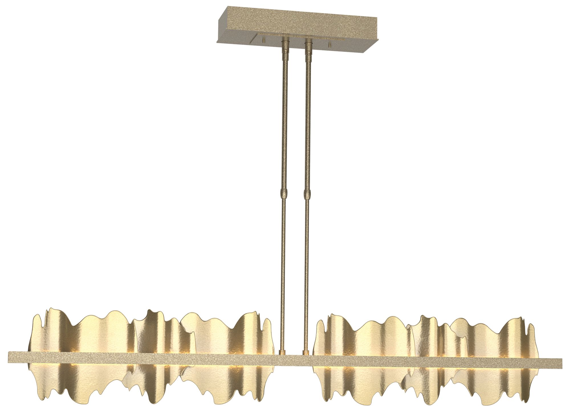 Hildene 51.9"W Modern Brass Accented Large Soft Gold Standard LED Pend