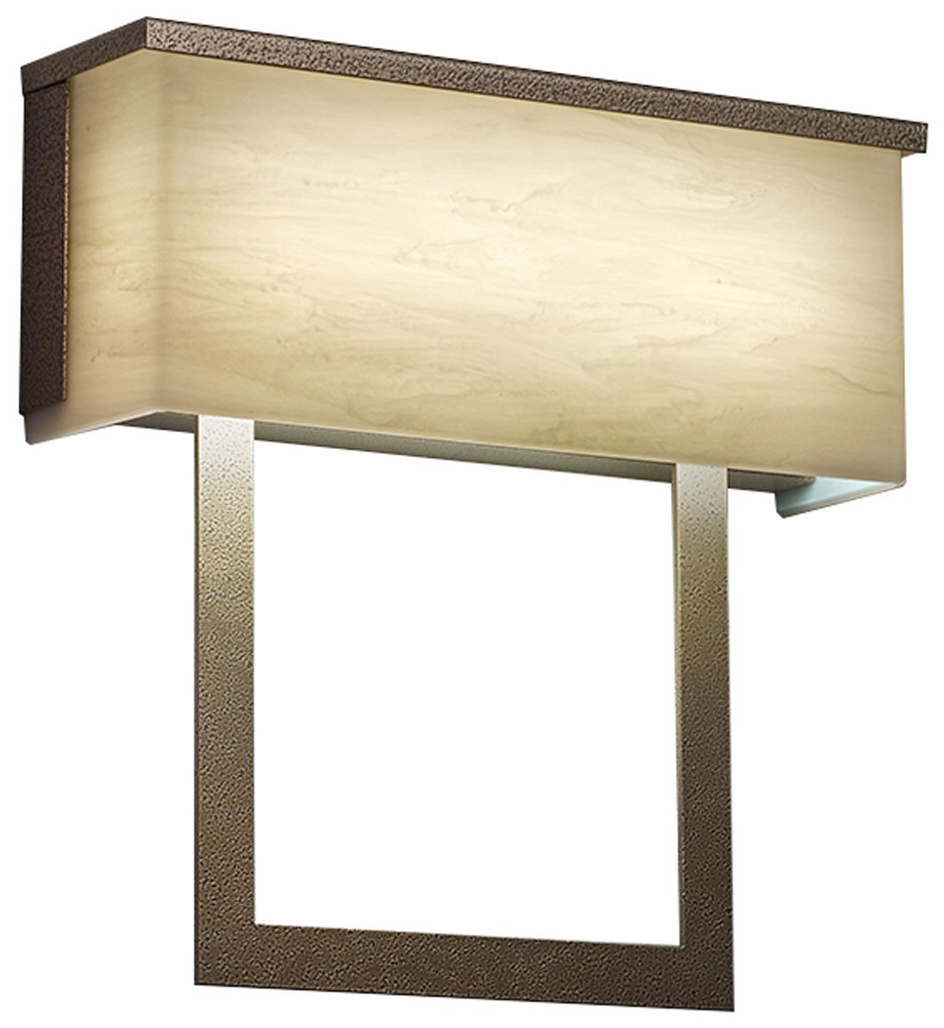 Modelli 14 1/2" Smokey Brass Faux Alabaster ADA Sconce LED