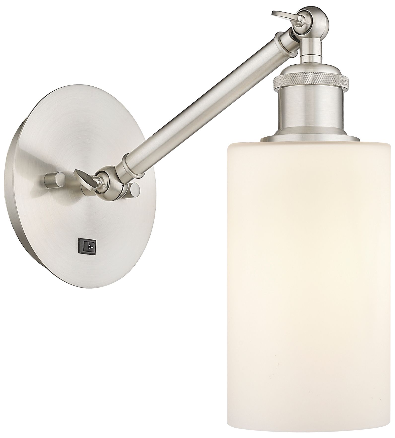 Ballston Clymer 5" LED Sconce - Nickel Finish - Matte White Shade