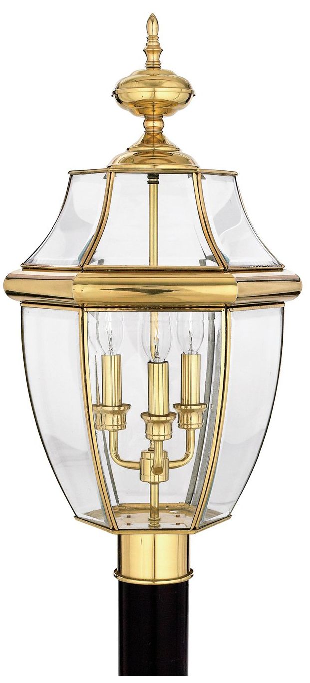 Newbury Brass Outdoor Post Lantern