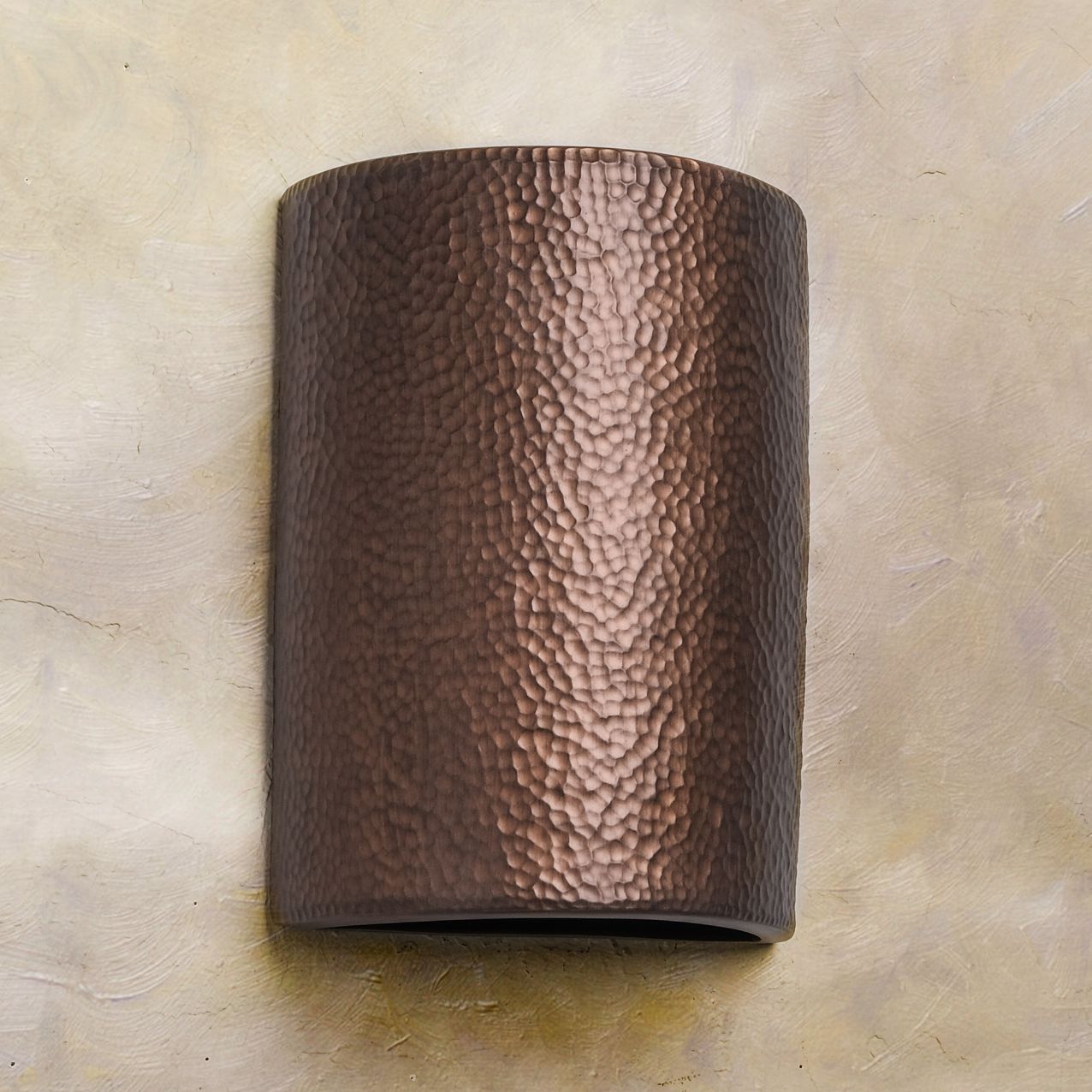 Hammerman 13" High Rubbed Copper LED Outdoor Wall Light