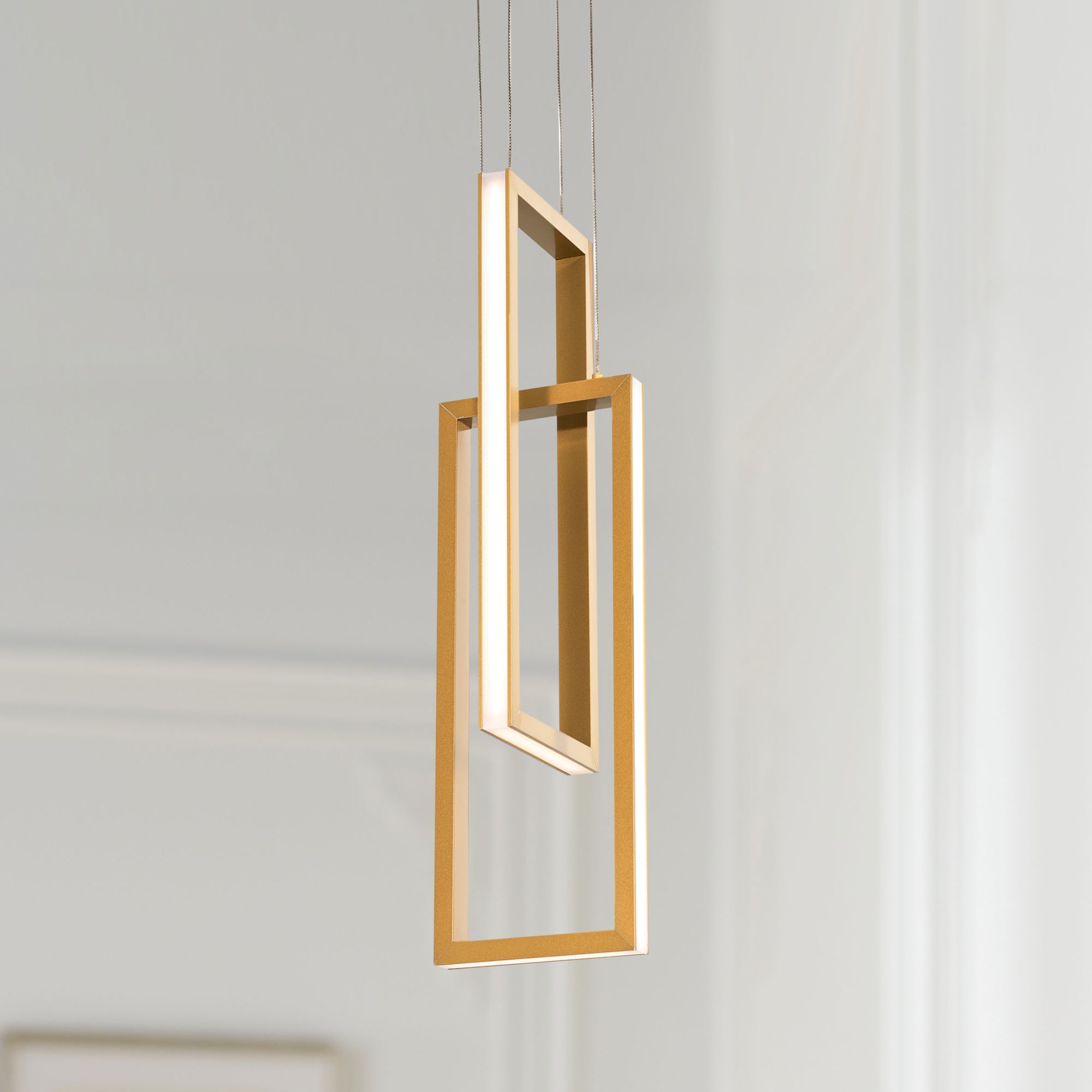 Cole 6" Wide Gold 2-Light LED Mini Pendant Light