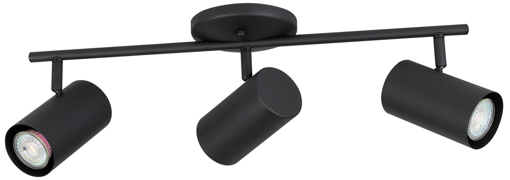 Calloway 3 Lt Fixed Track Light Structured Black Finish, Metal Shade