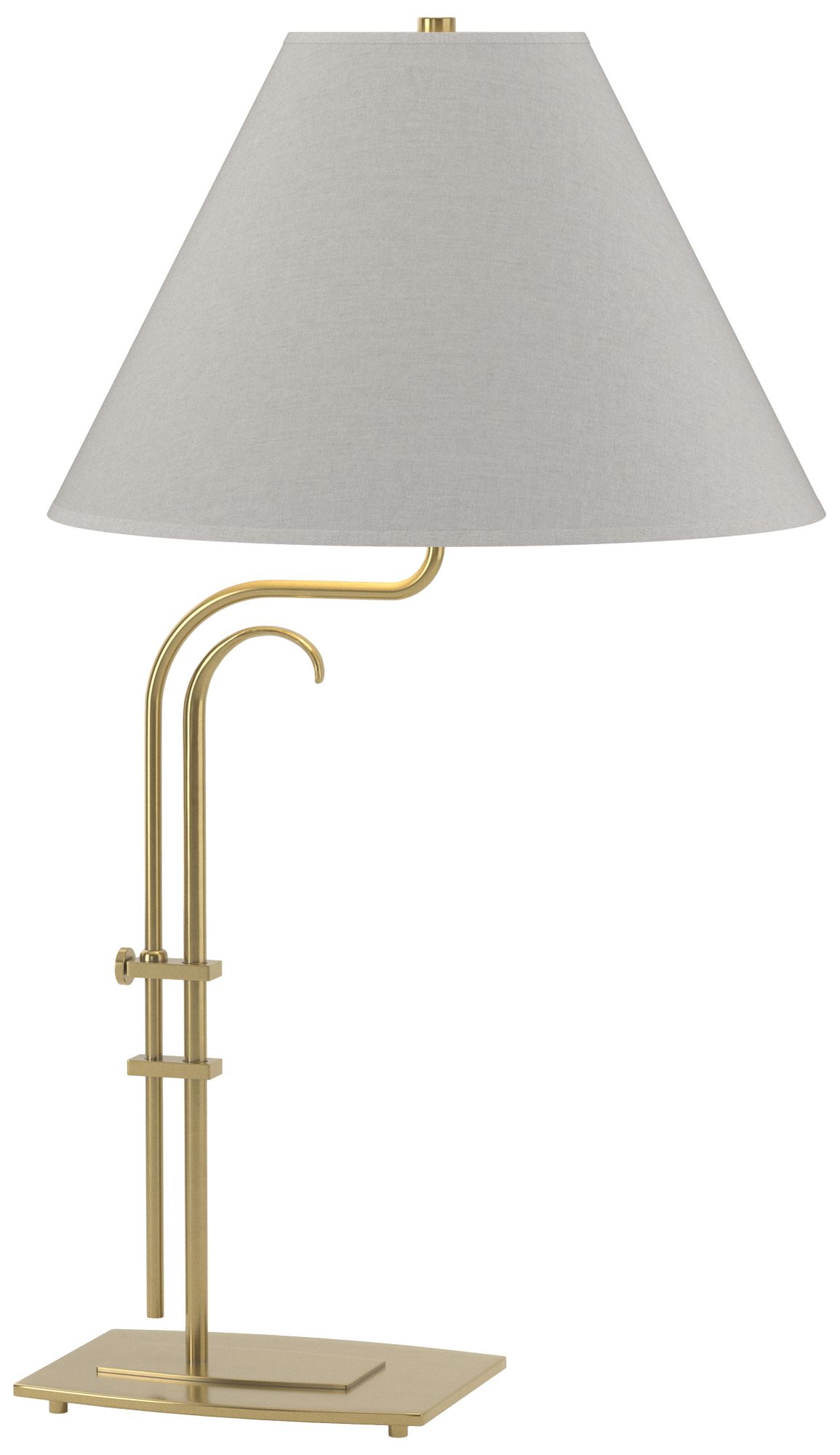 Metamorphic 27" High Modern Brass Table Lamp With Light Grey Shade