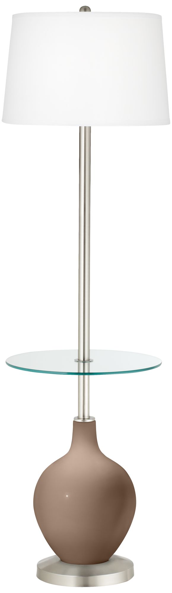 Mocha Ovo Tray Table Floor Lamp