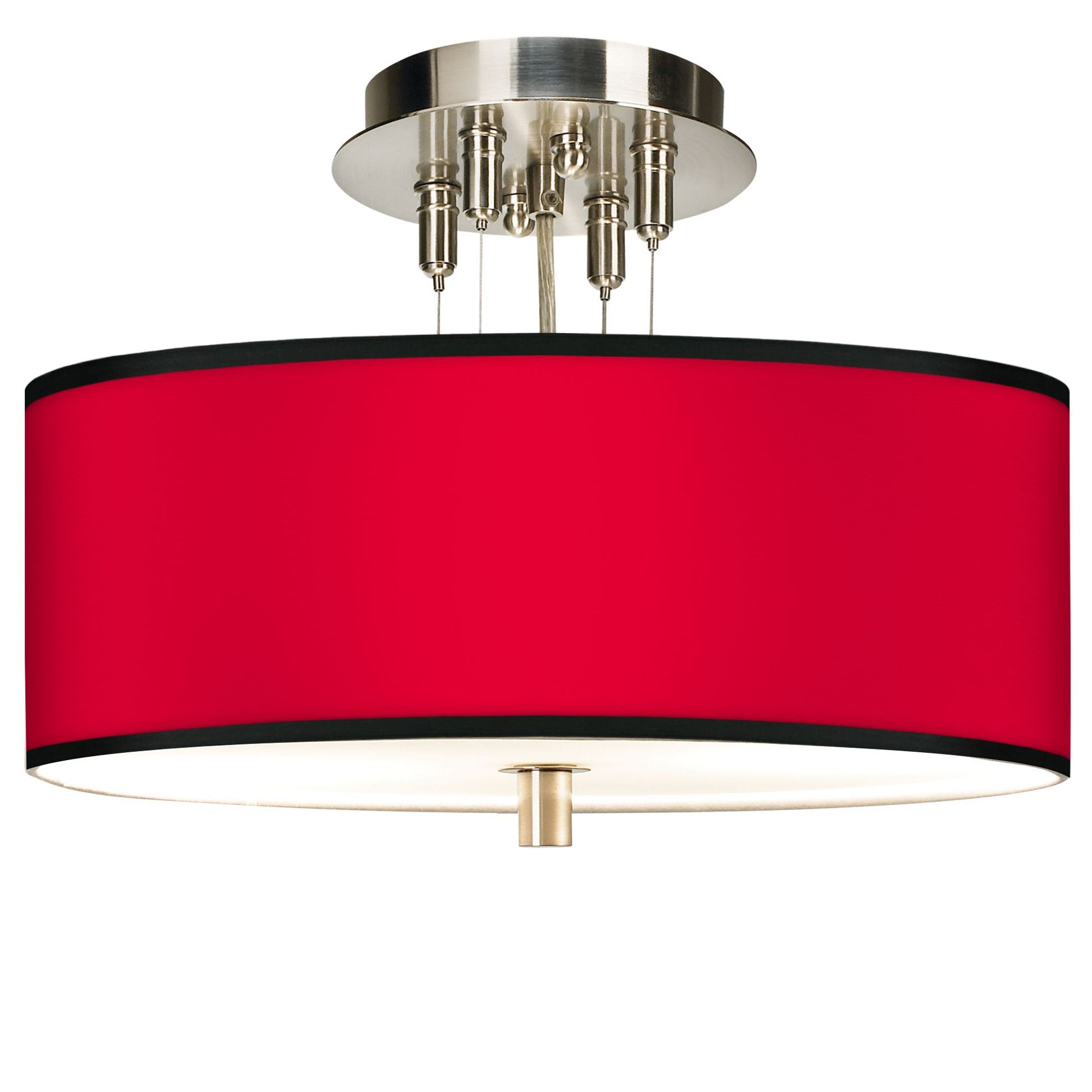 All Red Giclee 14" Wide Ceiling Light