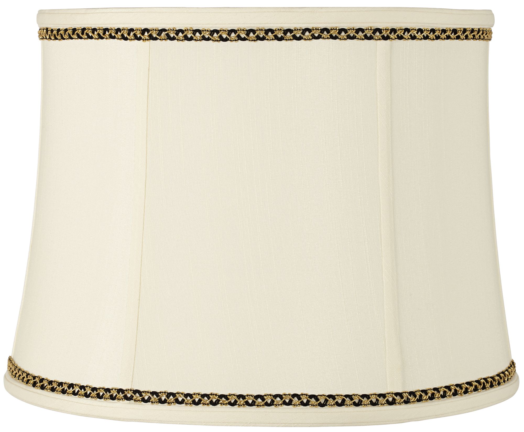 Drum Shade with Gold and Black Trim 14x16x12 (Spider)