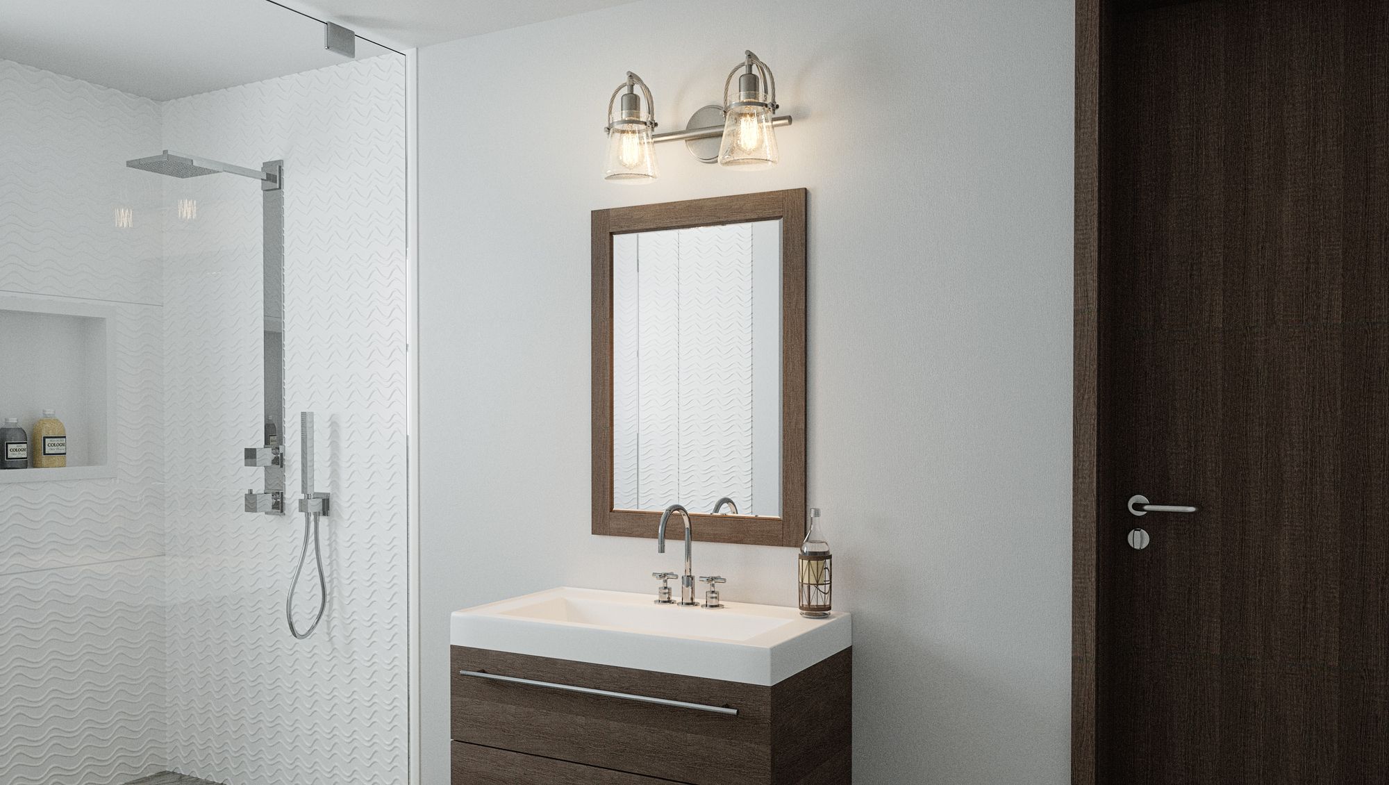 Quoizel Stafford 16" Wide Brushed Nickel Bath Light