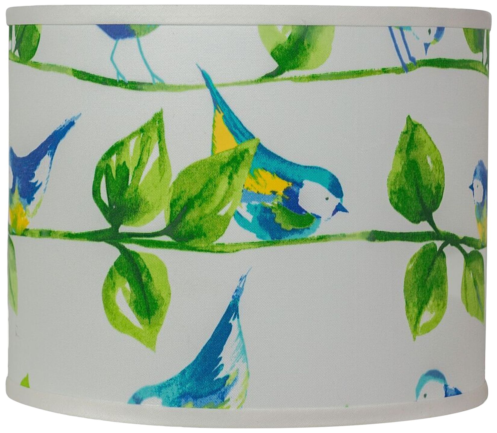 Blue Birds on A Branch Drum Lamp Shade 14x14x11 (Spider)