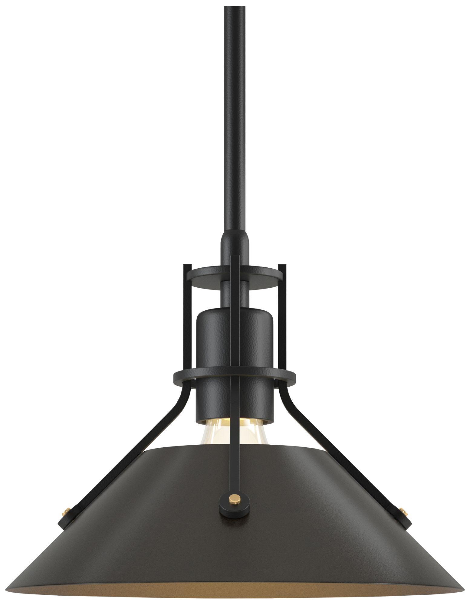 Henry 9.2" Wide Oil Rubbed Bronze Accented Black Mini-Pendant